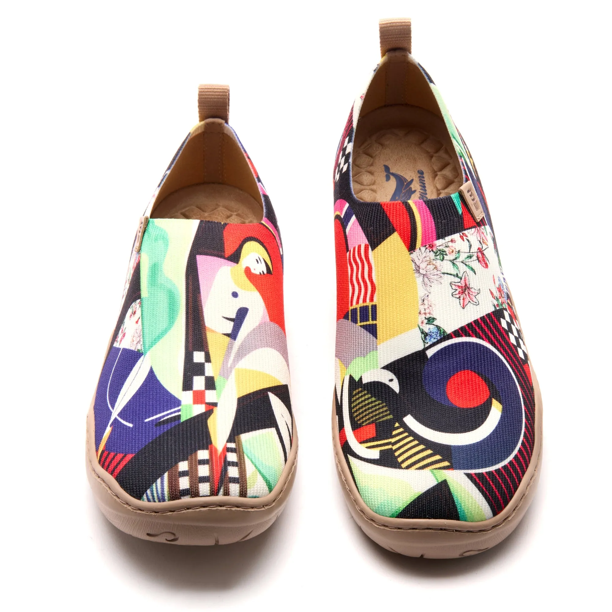 Abstract Portrait Art Women's Slip-On Shoes Painted Canvas Sneakers