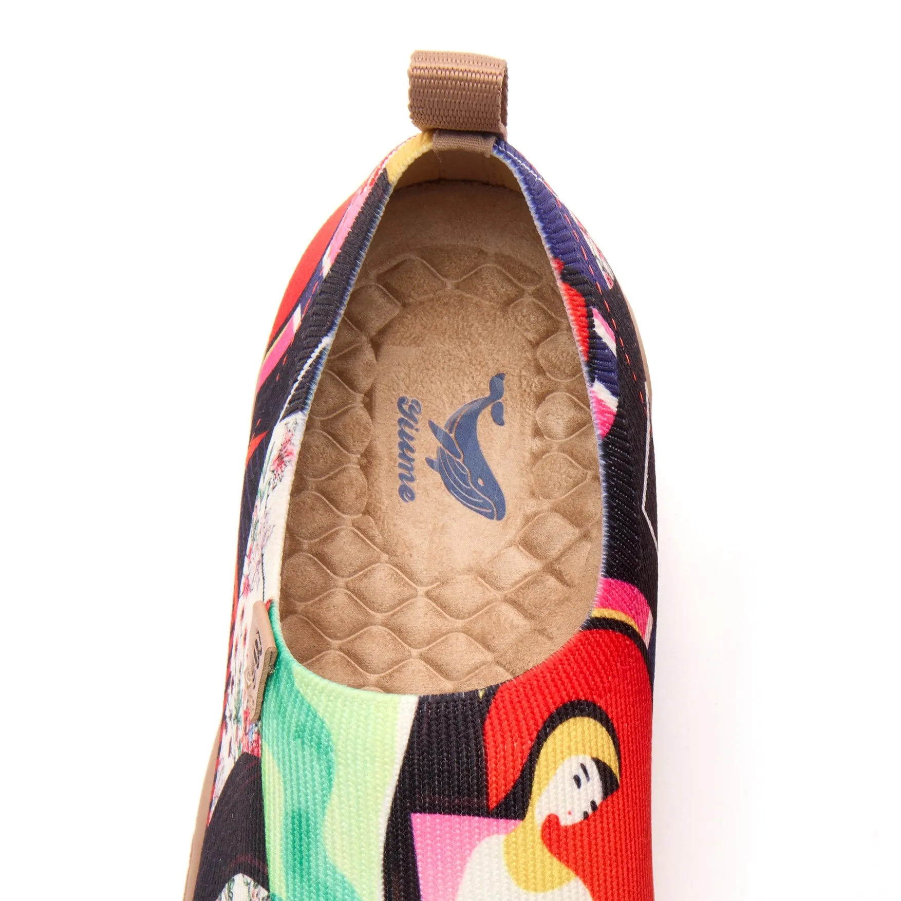 Abstract Portrait Art Women's Slip-On Shoes Painted Canvas Sneakers