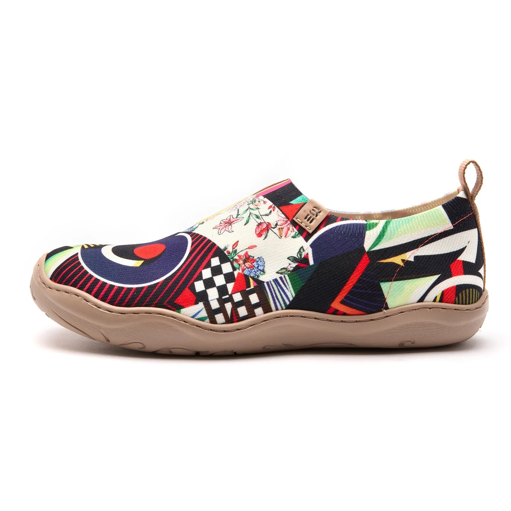 Abstract Portrait Art Women's Slip-On Shoes Painted Canvas Sneakers