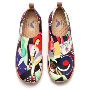 Abstract Portrait Art Women's Slip-On Shoes Painted Canvas Sneakers