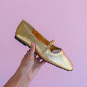 Adele Gold Ballet Flat