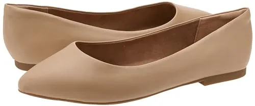 Amazon Essentials Women's Pointed-Toe Ballet Flat, Blush, 10