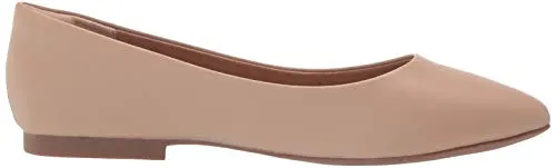 Amazon Essentials Women's Pointed-Toe Ballet Flat, Blush, 10