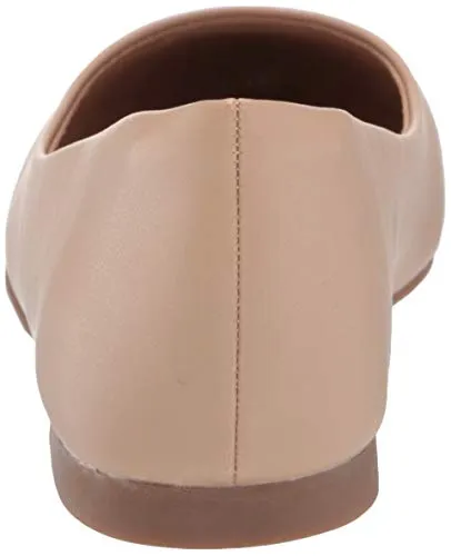 Amazon Essentials Women's Pointed-Toe Ballet Flat, Blush, 10