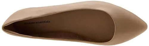 Amazon Essentials Women's Pointed-Toe Ballet Flat, Blush, 10