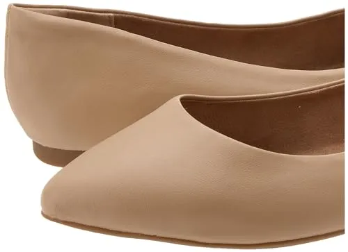 Amazon Essentials Women's Pointed-Toe Ballet Flat, Blush, 10