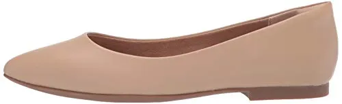 Amazon Essentials Women's Pointed-Toe Ballet Flat, Blush, 10