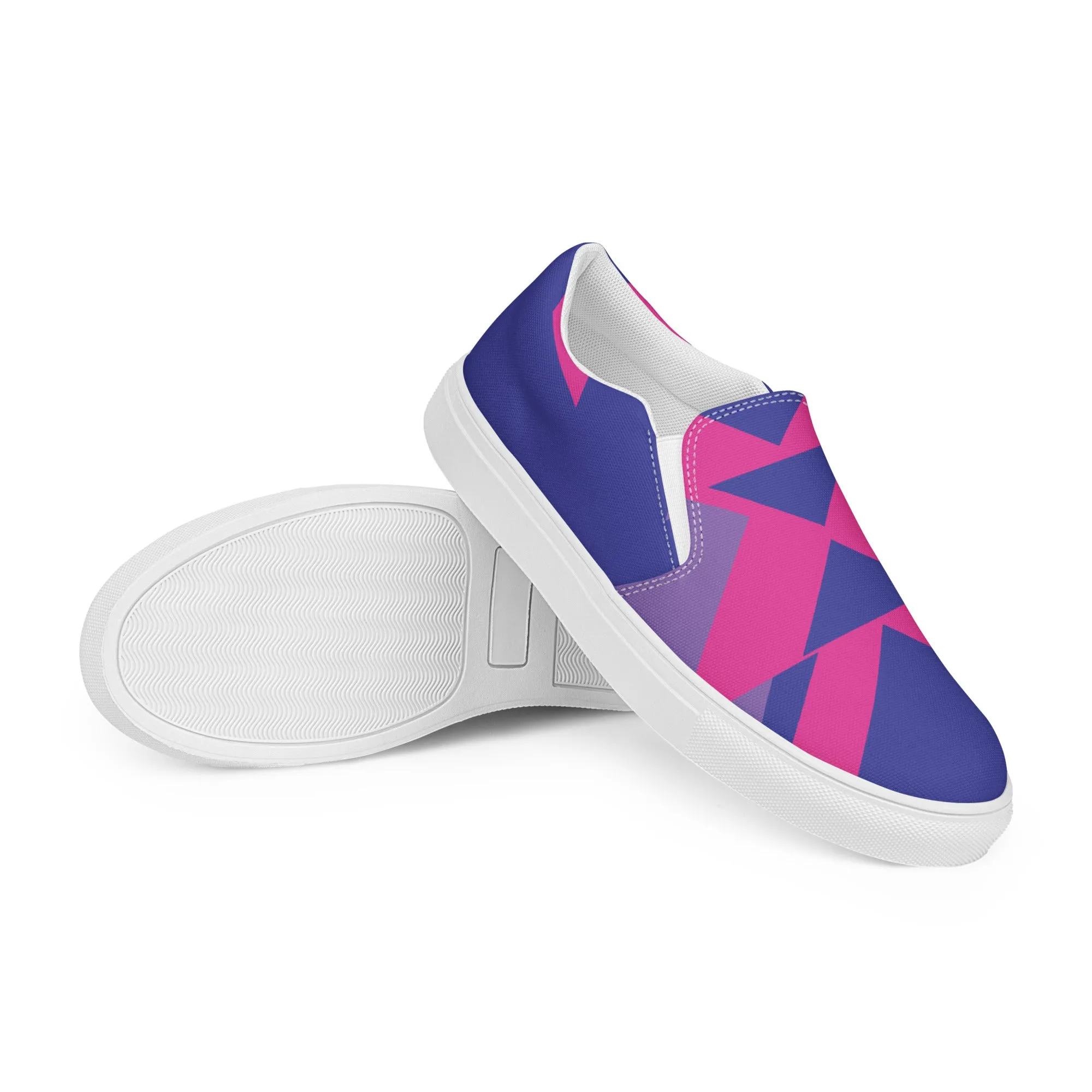 BE BRAVE Women’s Slip-On Canvas Shoes (Purple, Pink)