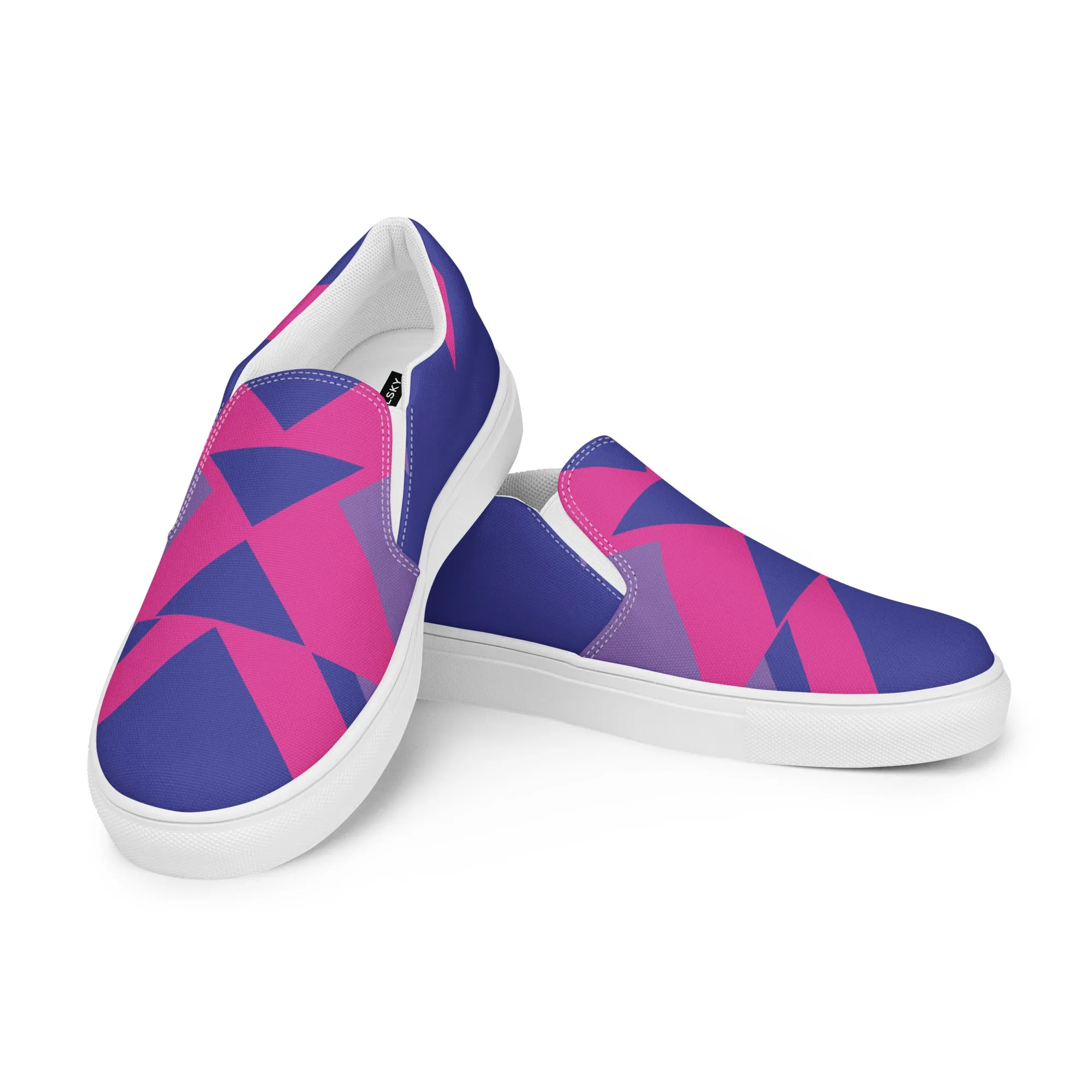 BE BRAVE Women’s Slip-On Canvas Shoes (Purple, Pink)