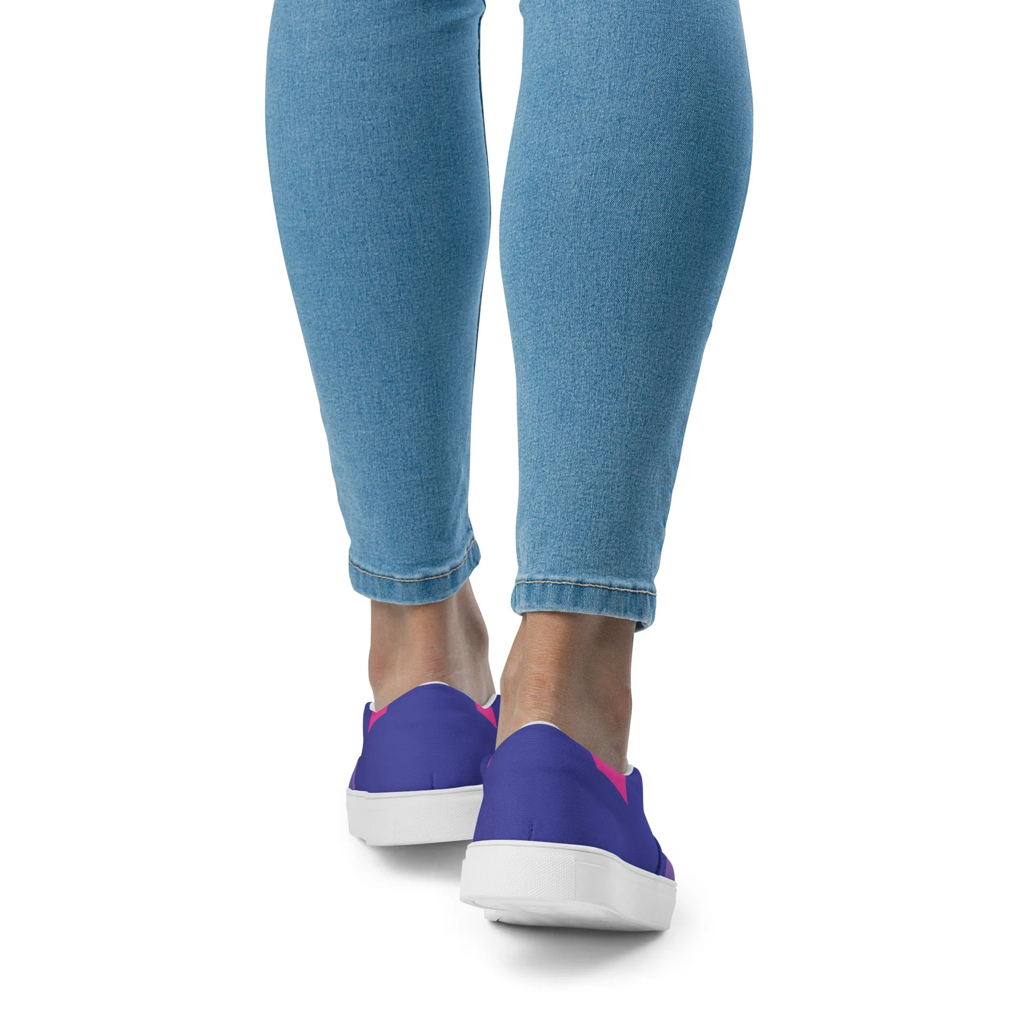 BE BRAVE Women’s Slip-On Canvas Shoes (Purple, Pink)