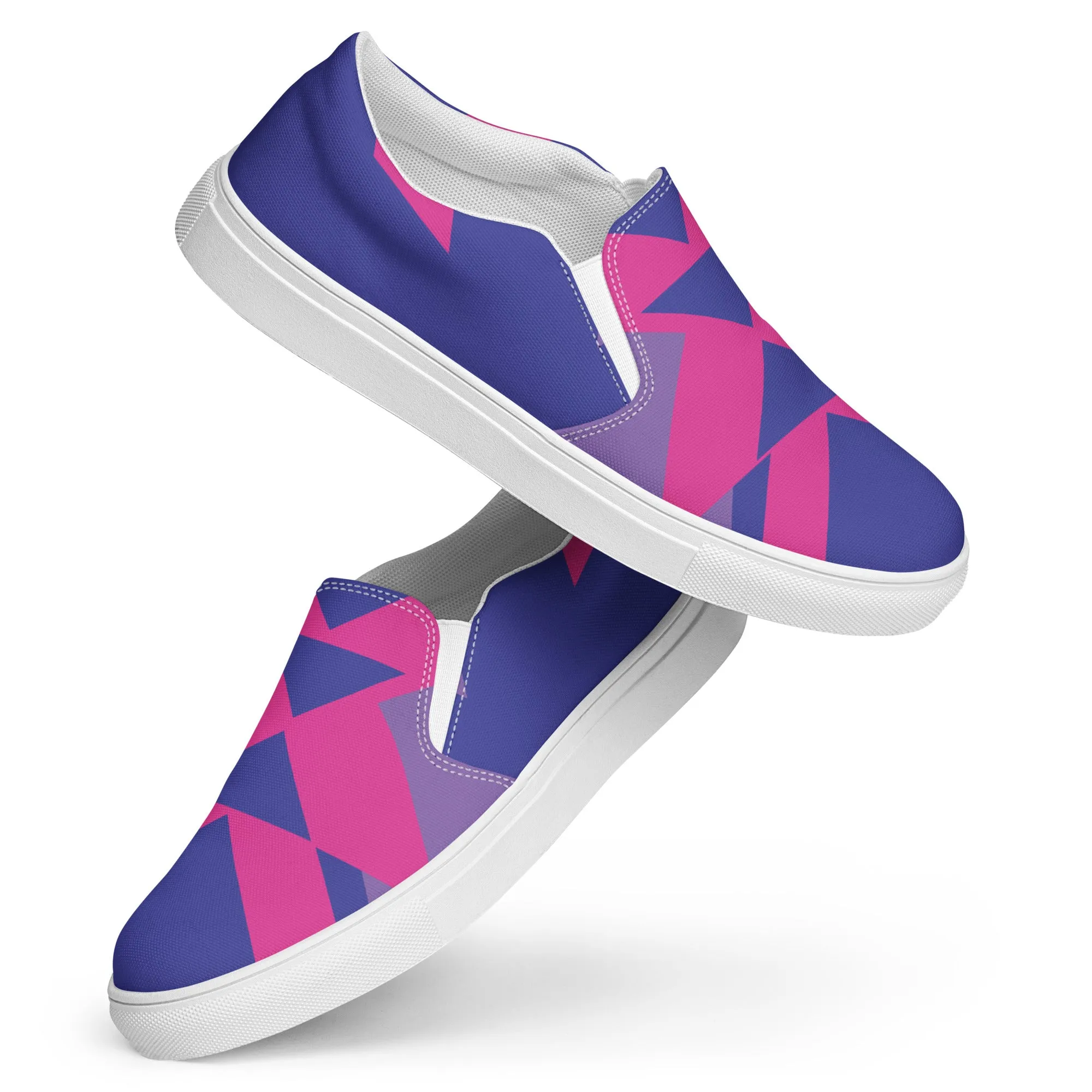 BE BRAVE Women’s Slip-On Canvas Shoes (Purple, Pink)