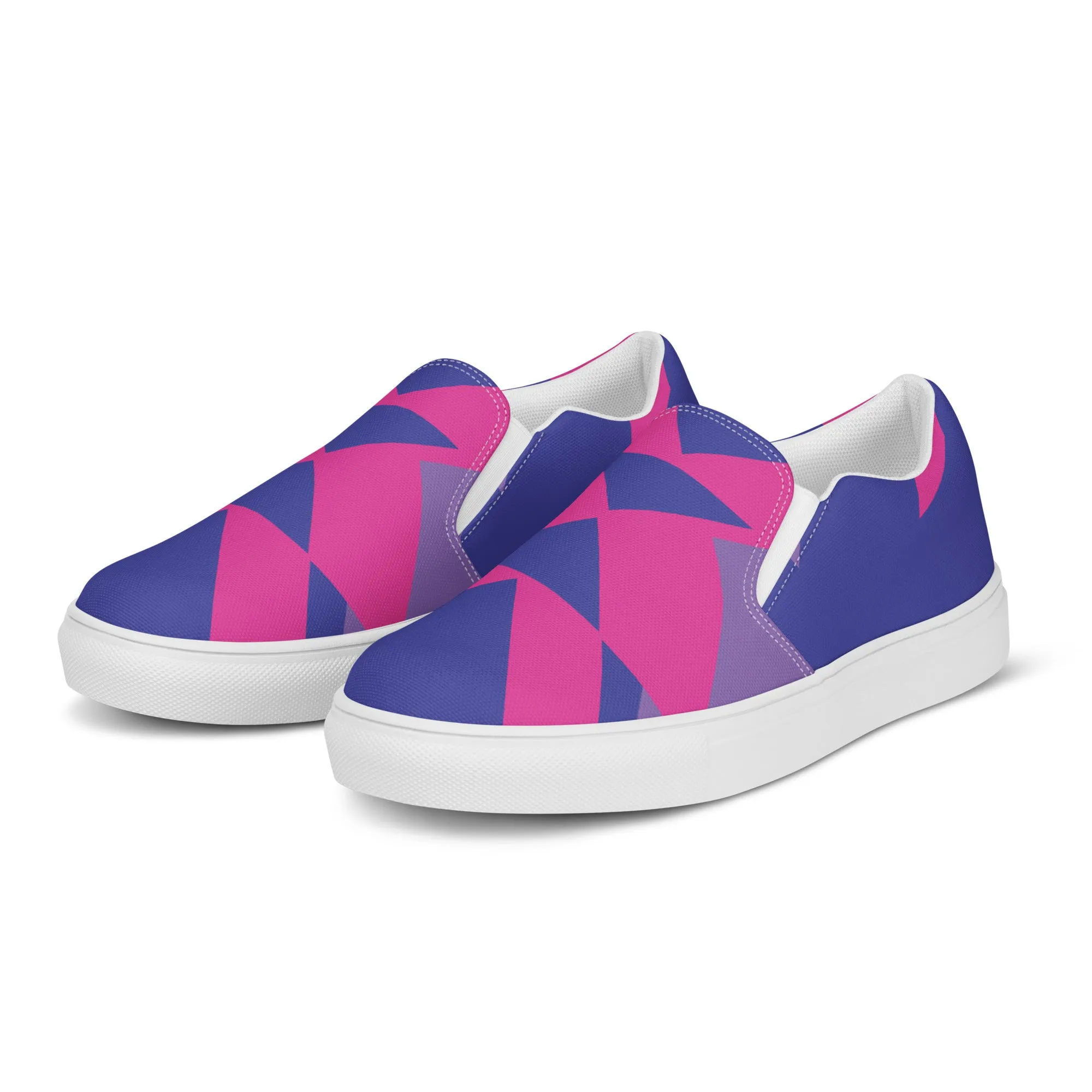 BE BRAVE Women’s Slip-On Canvas Shoes (Purple, Pink)