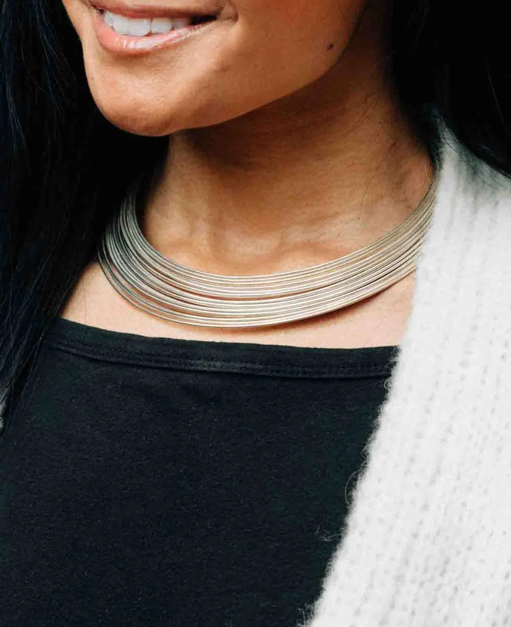 Bold Minimalist Brass Choker