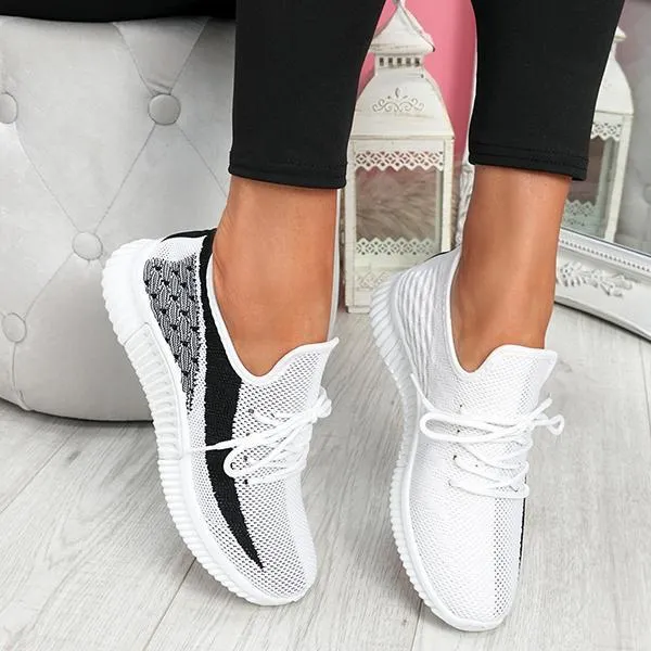 Breathable Lace-Up Mesh Sneakers