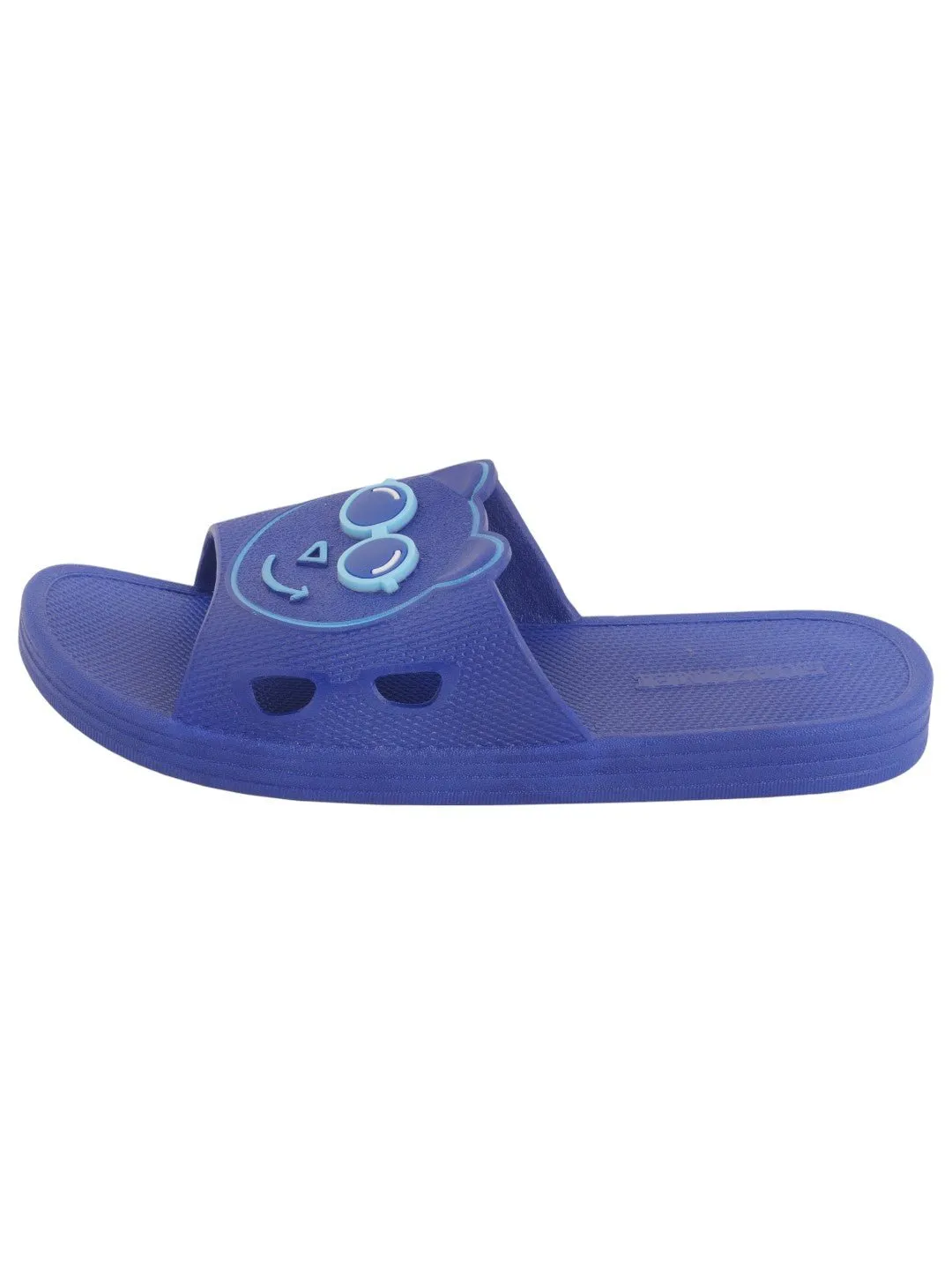 Charming Teddy Bear Face Slides for Boys - Navy Blue
