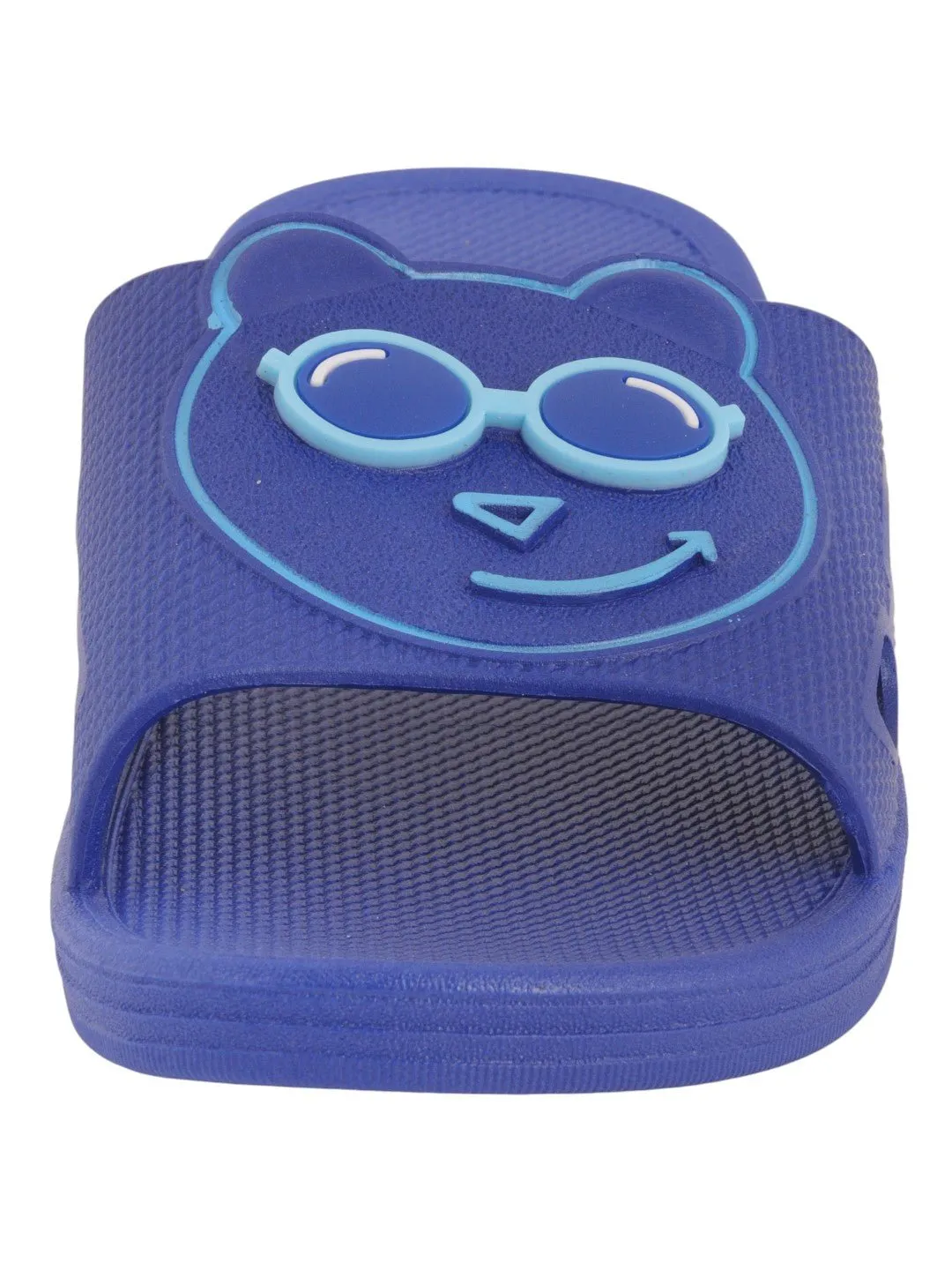 Charming Teddy Bear Face Slides for Boys - Navy Blue