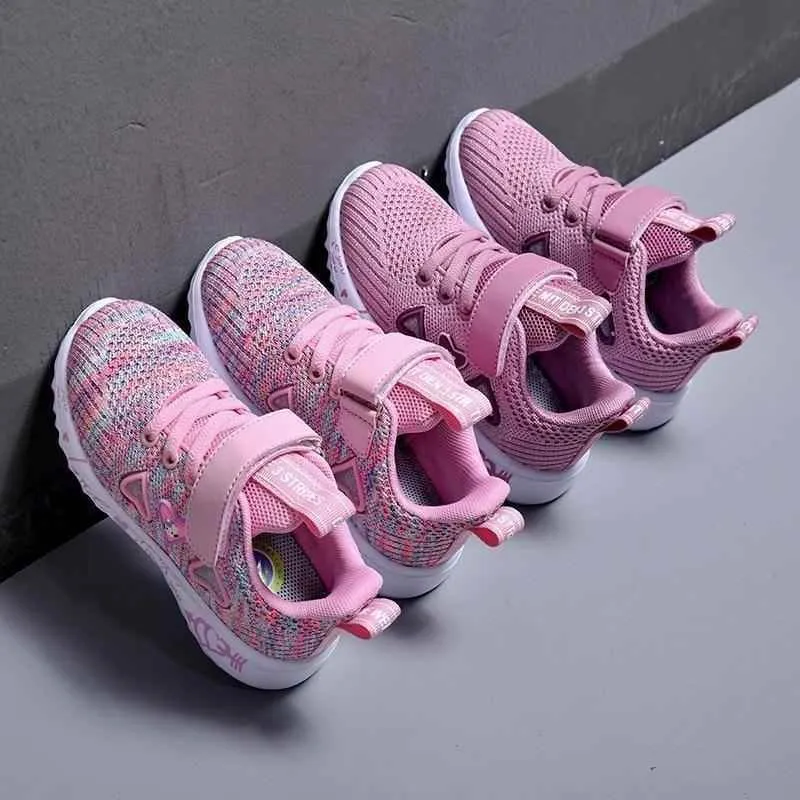 Children's Girls Kids Casual Shoes Hearts Breathable Sports Footwear UOS312
