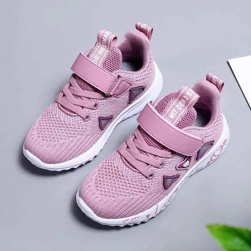 Children's Girls Kids Casual Shoes Hearts Breathable Sports Footwear UOS312