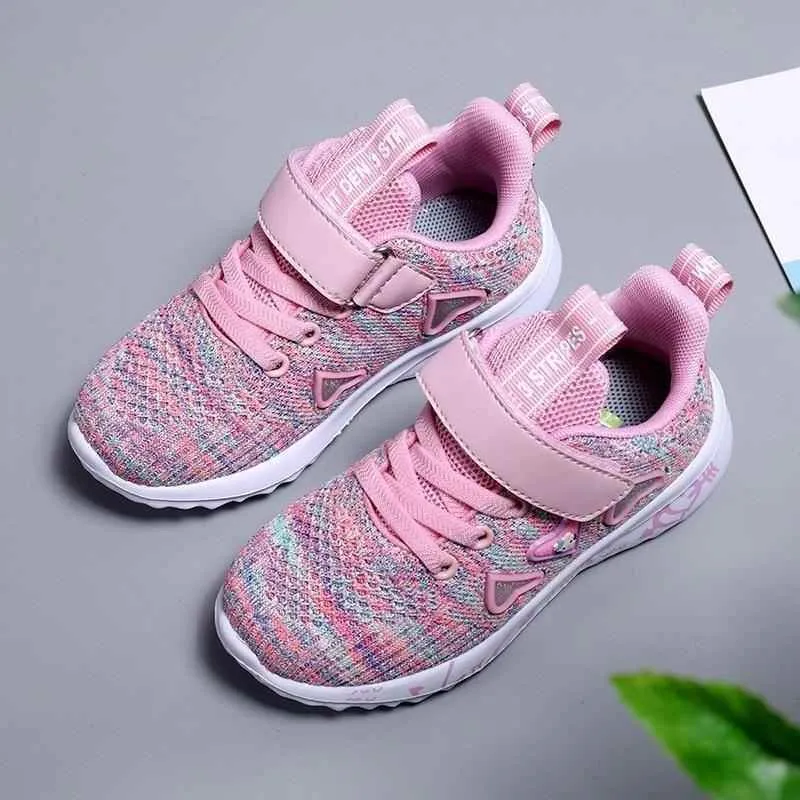 Children's Girls Kids Casual Shoes Hearts Breathable Sports Footwear UOS312