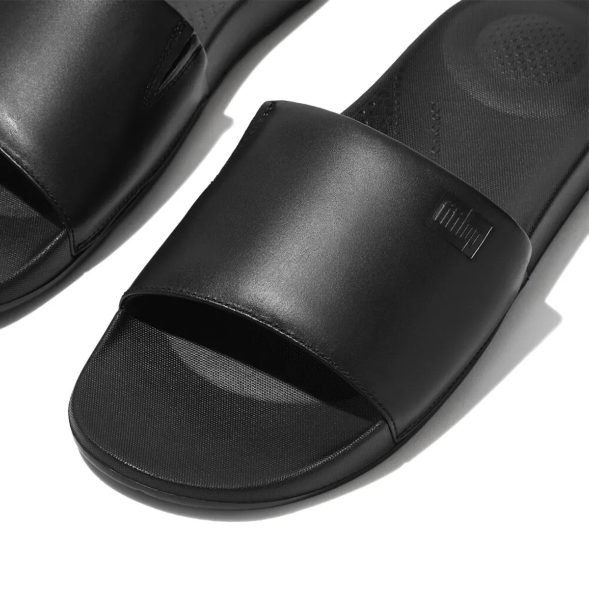 iQUSHION Men's Ergonomic Leather Slides