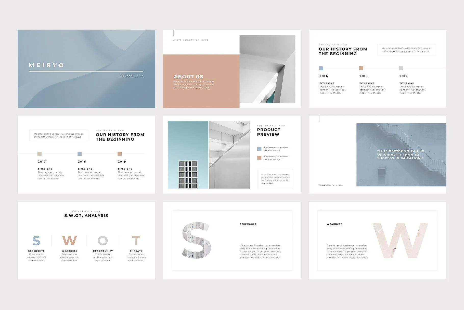 Meiryo Minimalist PowerPoint Template