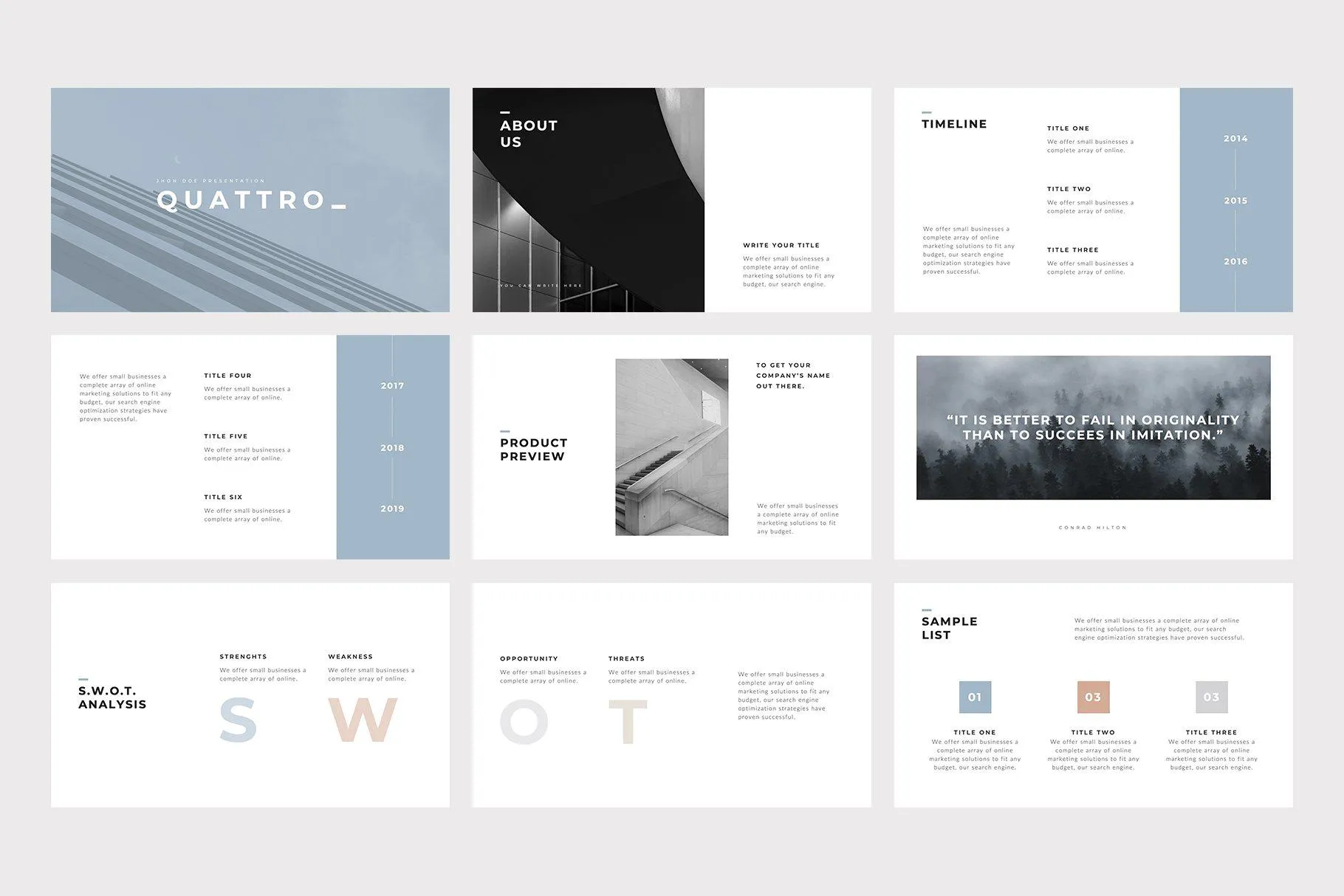 Quattro Minimal Google Slides