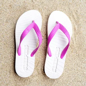 Slim Wide strap Eggnog with Fucsia