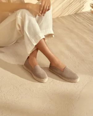 Suede Flat Espadrilles - K19N0 - Hamptons Coco Brown
