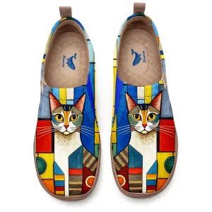 Vibrant Geometric Cat Women's Shoes