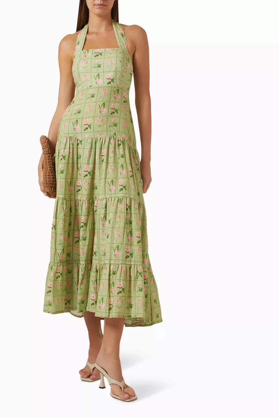 Willow Printed Dress in Linen