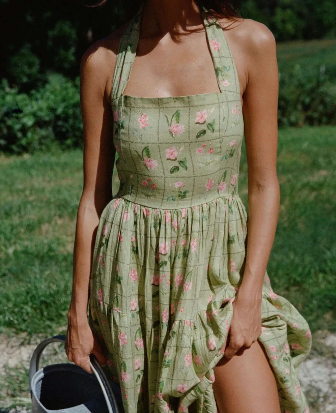 Willow Printed Dress in Linen